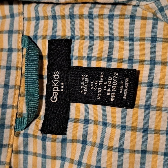 Gap boys size Large plaid long sleeved shirt. New - Picture 3 of 5
